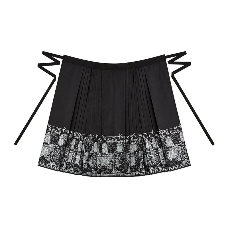 Hanfu Short Shirt Ming Style Polyester Fiber song HanFuDreams Horse skirt S
