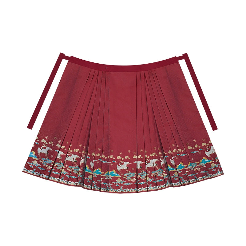 Ming-style Long Jacket and Horse Face Skirt, Hanfu for Autumn and Winter.