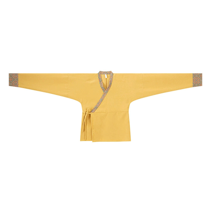 Tang-style Half-sleeved 24-Panel Ripped Qixiong Skirt Hanfu