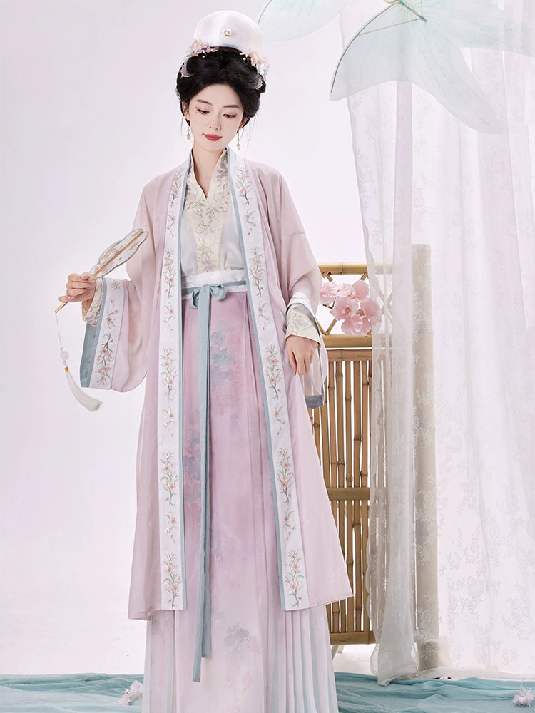 Song Dynasty aircraft sleeve long shirt suspender hundred skirt Hanfu