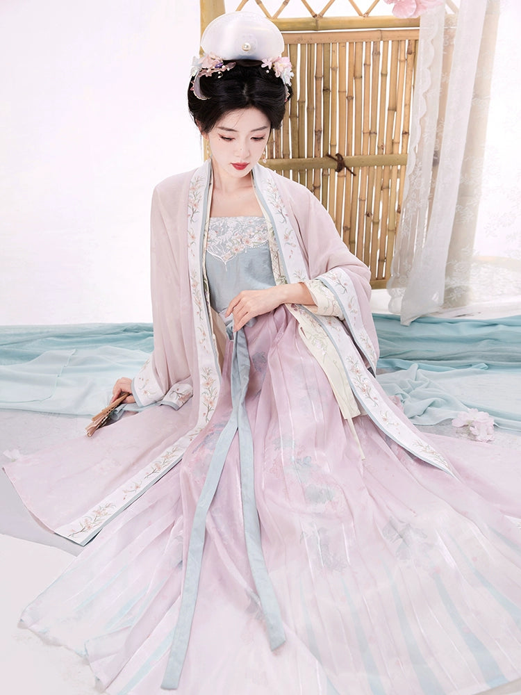 Song Dynasty aircraft sleeve long shirt suspender hundred skirt Hanfu