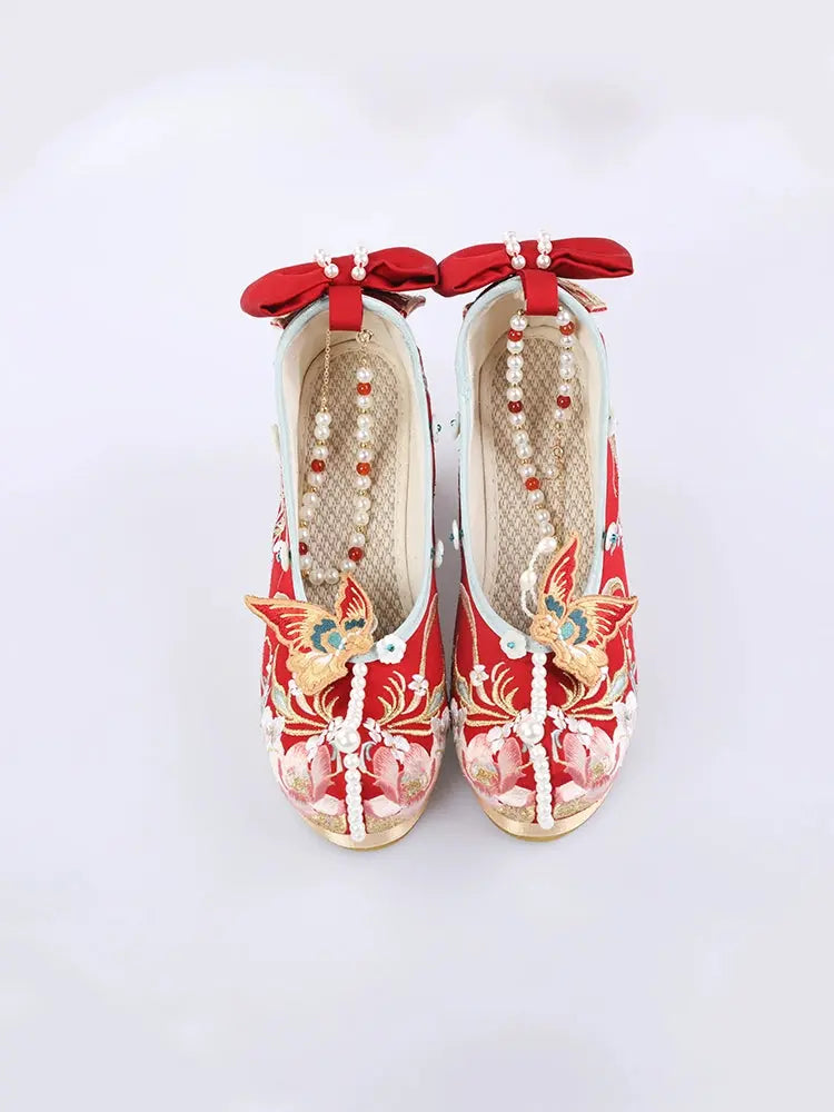 embroidered Hanfu wedding shoes women accessories More than thirteen