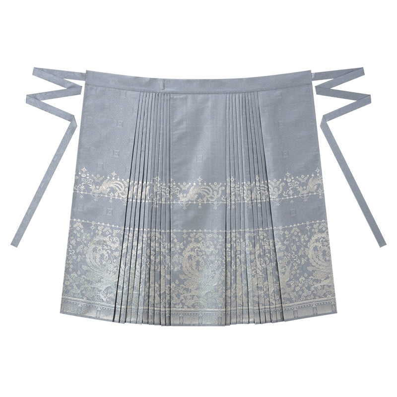 Ming shirt snail horse skirt Hanfu HanFuDreams Nuodian horse dress (clear mountain blue) S