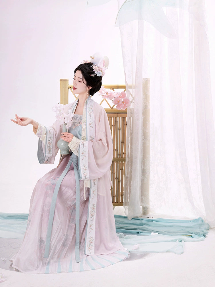 Song Dynasty aircraft sleeve long shirt suspender hundred skirt Hanfu