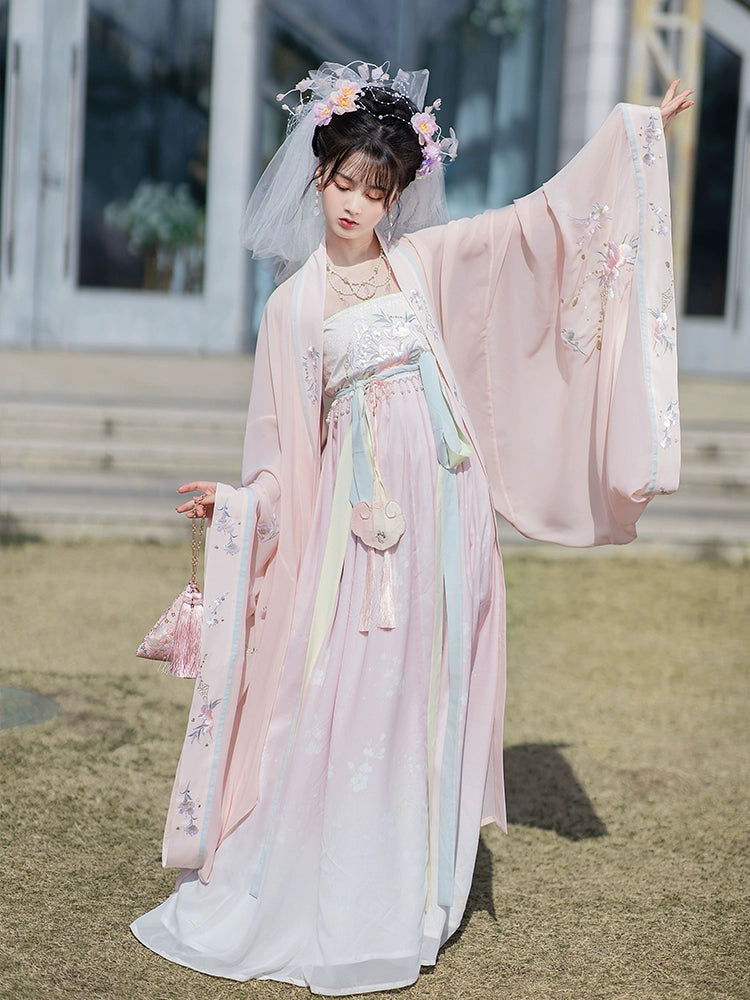 Heavy Industry Embroidered Tang Feng Big Sleeve Shirt Hanfu