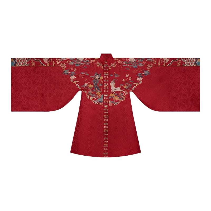 Ming-style Long Jacket and Horse Face Skirt, Hanfu for Autumn and Winter.