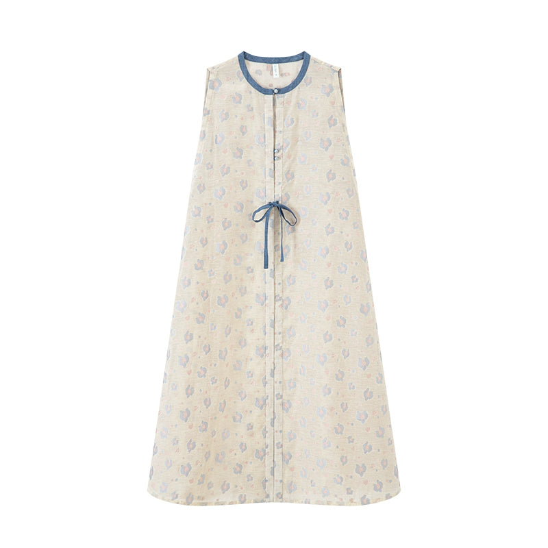 Ming-made round neck long than Jia Tencel wide-leg pants Hanfu