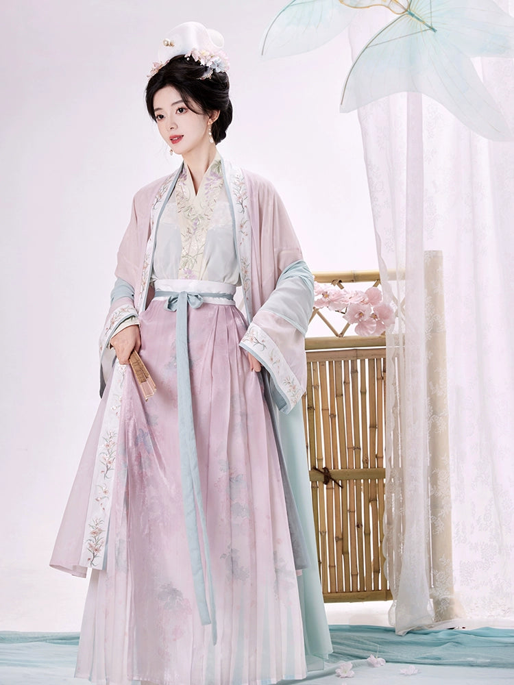 Song Dynasty aircraft sleeve long shirt suspender hundred skirt Hanfu