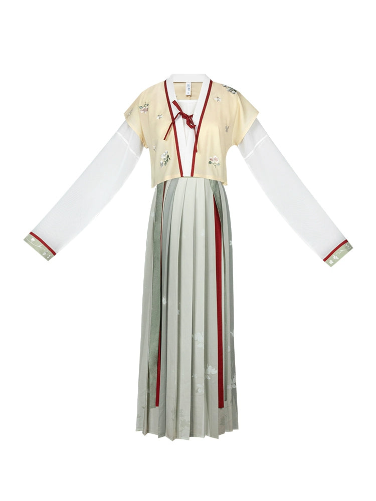 Tang Beizi T-shirt pleated skirt Hanfu tang HanFuDreams