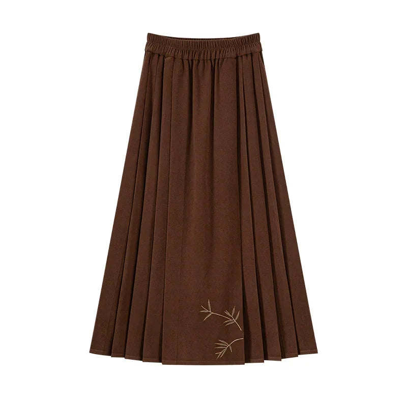 Han-style round-collared cross-collared jacket with horse face skirt Hanfu. han HanFuDreams Fashion Improved eight-point horse skirt S