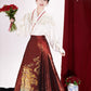 Ming short horse dress Hanfu into wine dress bride