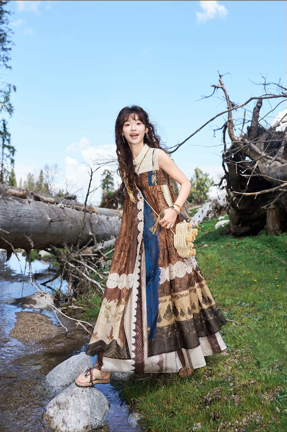 More than thirteen [丹谷] Daily National Style Suspender Dress Set modern HanFuDreams