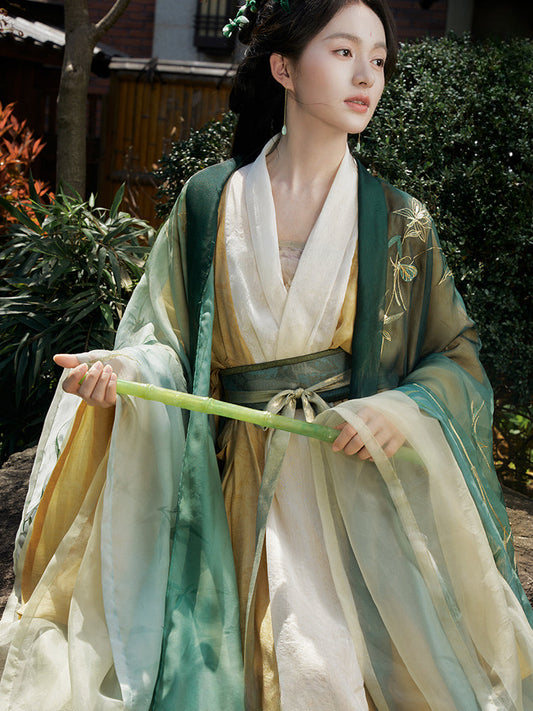 More than thirteen [月隐竹亭] Liu Shishi Oriental Huai Bamboo with the same Hanfu HanFuDreams