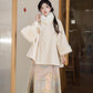 Han element cloak coat imitation fox fur collar hanfu women