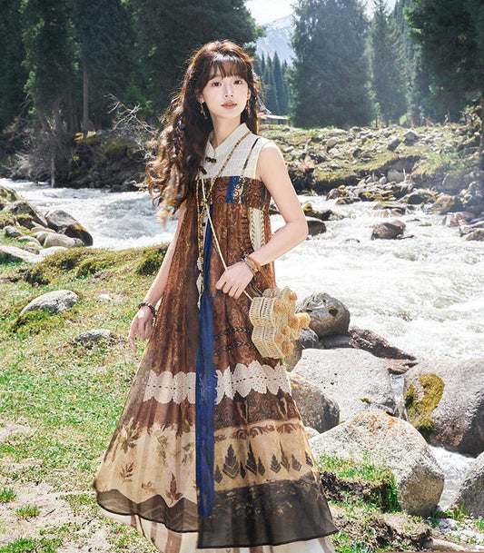 More than thirteen [丹谷] Daily National Style Suspender Dress Set modern HanFuDreams