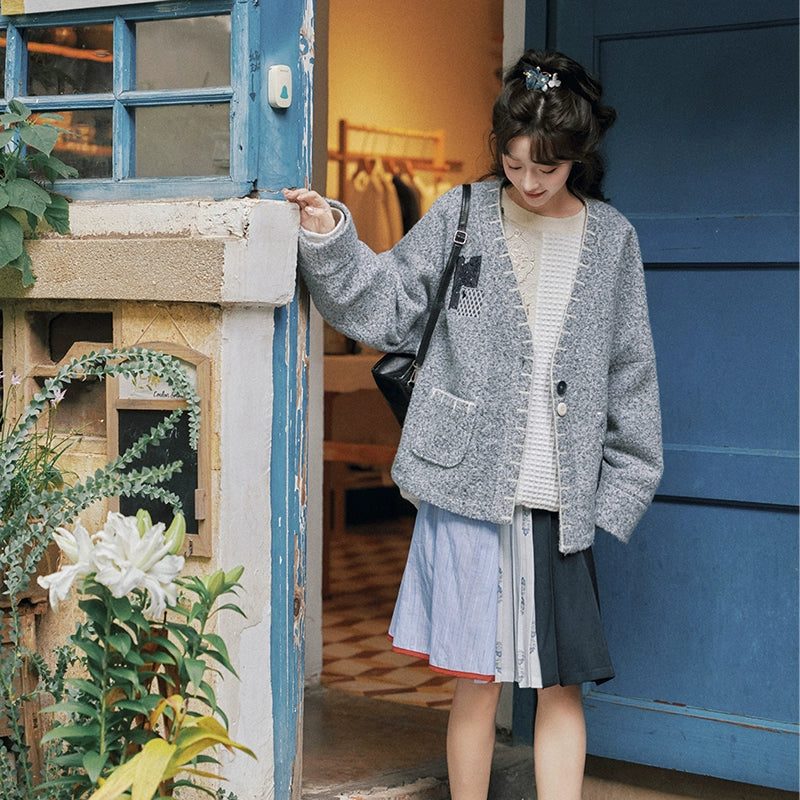 More than thirteen [Fengting Gui] 2025 autumn new national style commuter Xiaoxiangfeng jacket modern HanFuDreams three-piece set S