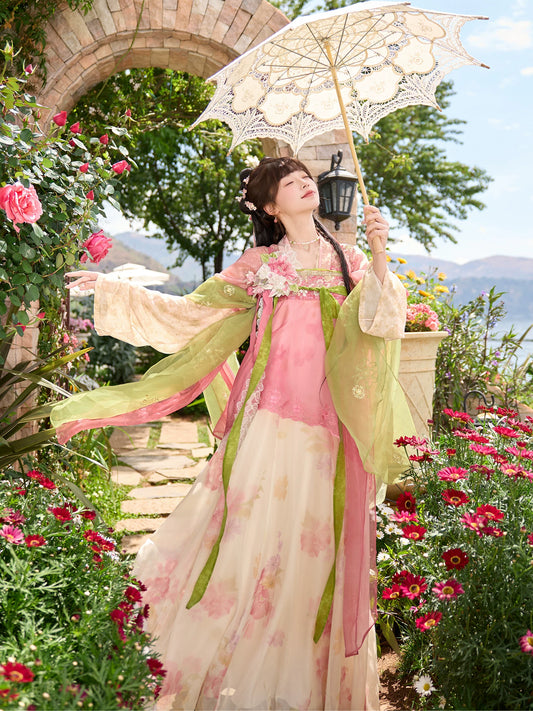 More than thirteen [Blossom] Floral Embroidery Hanfu Dress Set tang HanFuDreams