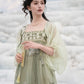 More than thirteen [spring bouquet] summer Tencel jacket embroidered suspender skirt dress modern HanFuDreams
