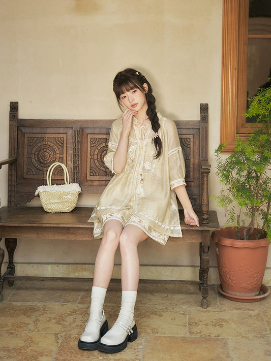 More than thirteen [闲游] shirts and shorts national style suit modern HanFuDreams