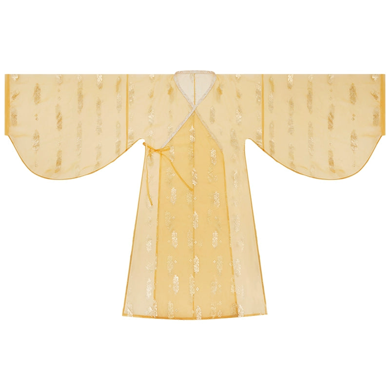 More than thirteen [齐光] retro yarn long shirts, Warring States Hanfu han HanFuDreams Straight train outer yarn S