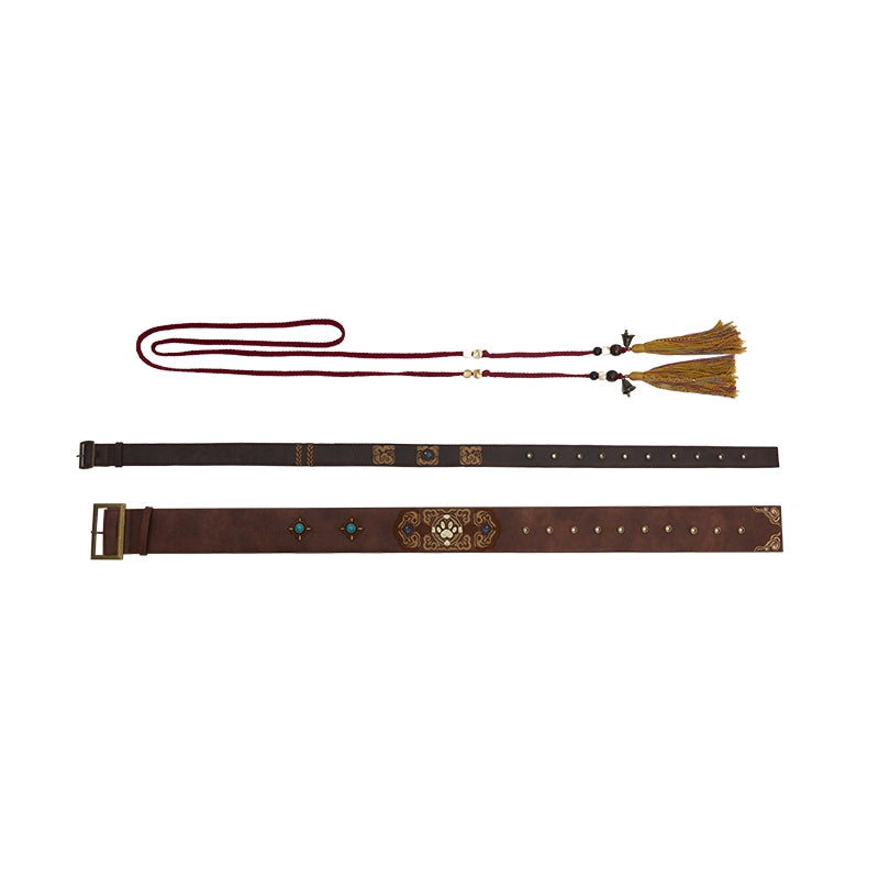 More than thirteen [Nick-Foxtrot Qingyun] leather round neck jacket Hanfu