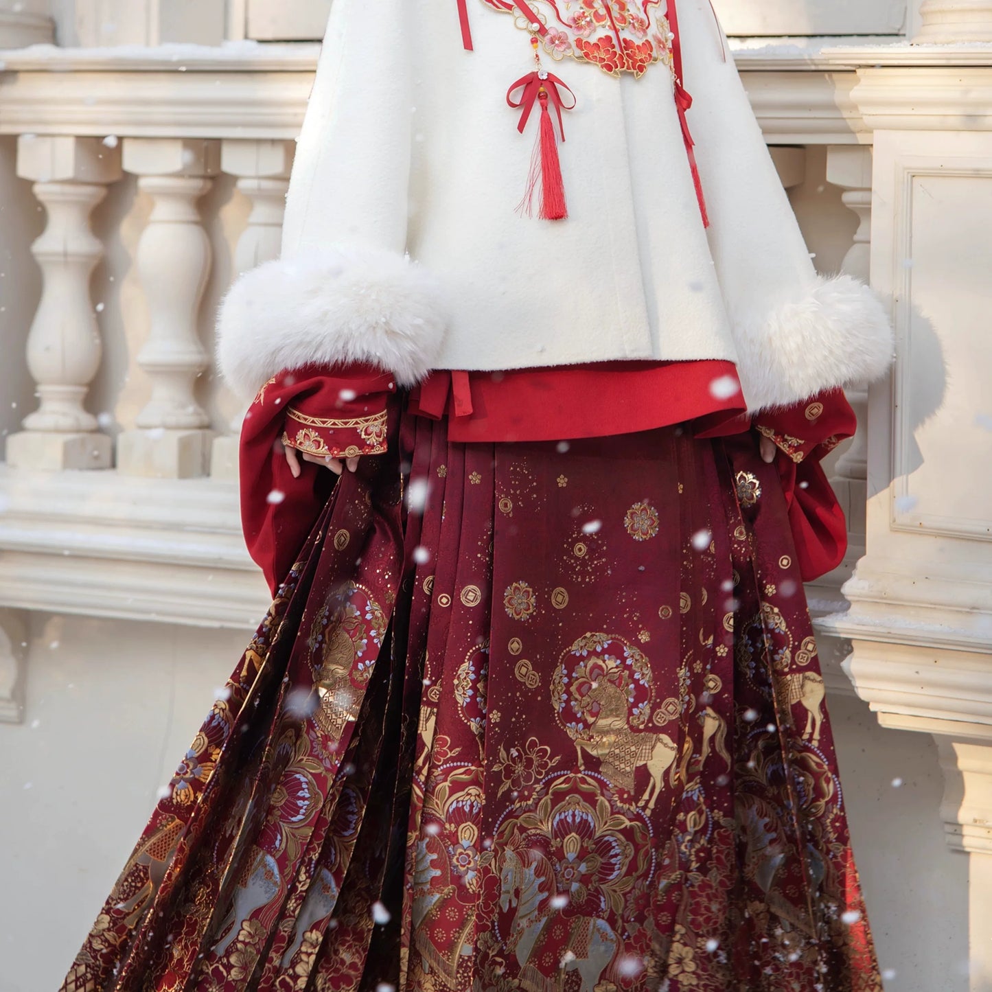 Flower Fairy Story [Gilt Pony] Pipa Sleeve Horse Dress Han-Yang Eclectic Set han HanFuDreams Horse skirt S