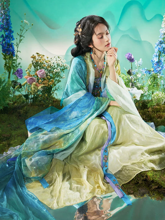 More than thirteen [Jade & Everlasting Spring] Tang Hanfu Set tang HanFuDreams