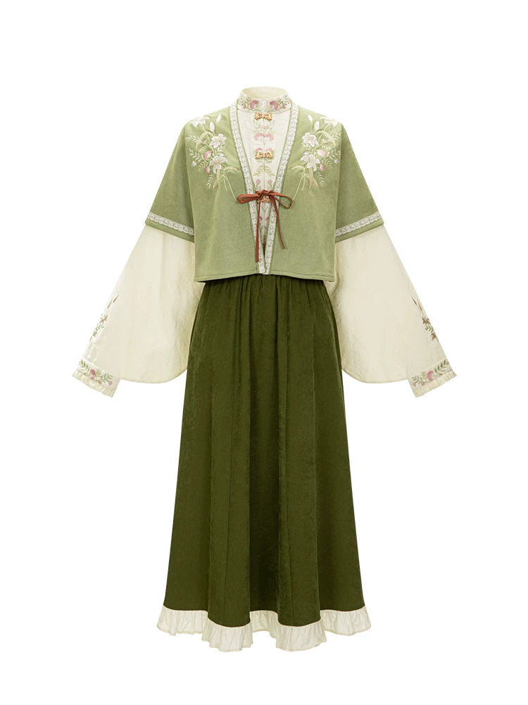 Chi Xia [Chunxiaomeng] Tang Beizi cotton cardigan and six broken skirts tang HanFuDreams