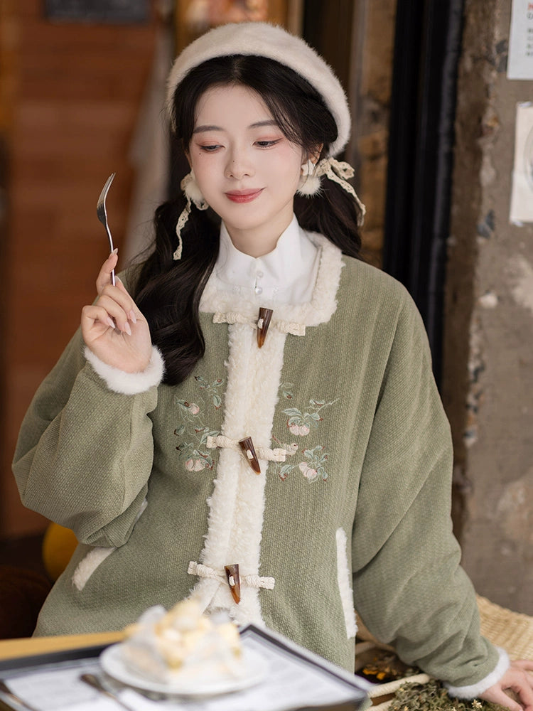 Han-style Short Jacket with Lace Skirt Hanfu