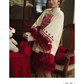 More than thirteen [cut spring breeze] New Year's greetings jacket velvet skirt suit modern HanFuDreams