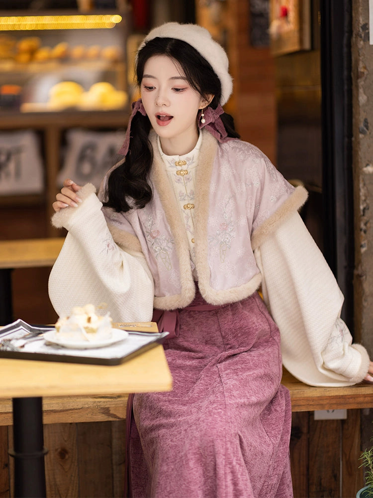 Tang Zhuanzi stand-up collar short shirt torn skirt Hanfu women