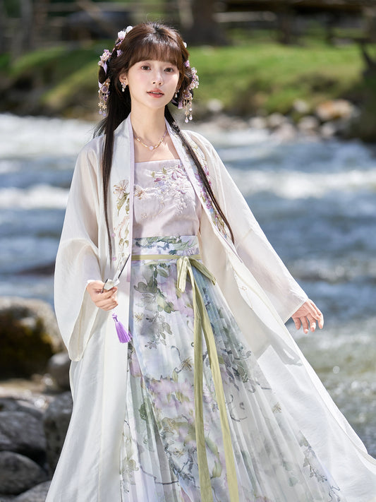 More than thirteen [文藤丹青] Tencel suspender hundred skirts Song Hanfu women song HanFuDreams