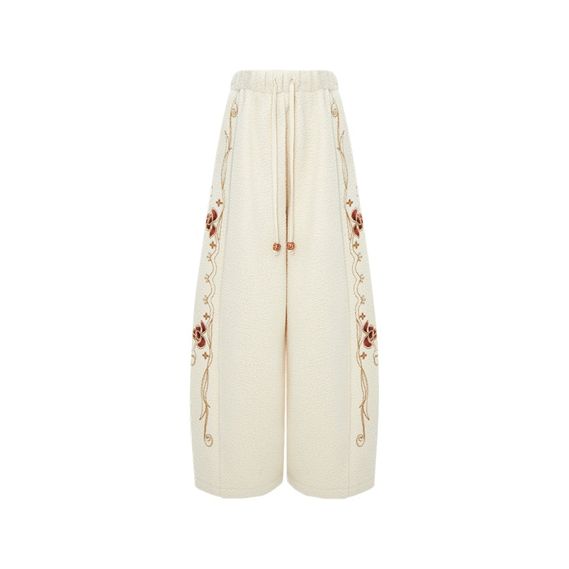 More than thirteen [such as flame] fleece embroidered jacket pants warm suit modern HanFuDreams pants S