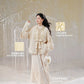 July Eve [Yuming Nuannuan] Fleece square collar jacket showing thin Song pants song HanFuDreams