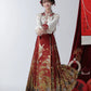 Flower Fairy Story [Phoenix Yu Fei] Weaving Gold Horse Dress Set Engagement Dress han HanFuDreams