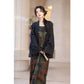 Ming-made Tencel short shirt, suspender long skirt, full pleated skirt
