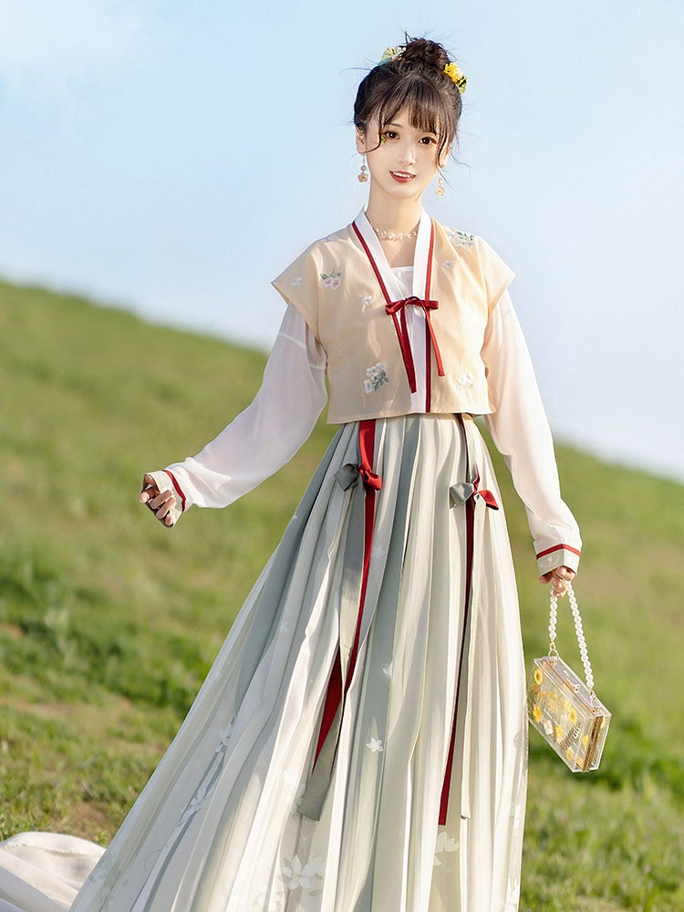 Tang Beizi T-shirt pleated skirt Hanfu tang HanFuDreams