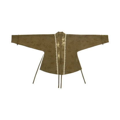 July Eve [caramel wood] embroidered knitted vest cardigan mesh skirt han HanFuDreams Caramel clove, yes, cross-over blouse. S