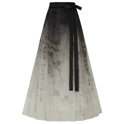 Spring Black Top Horse Face Skirt Han Suit han More than thirteen Improved horse skirt XS
