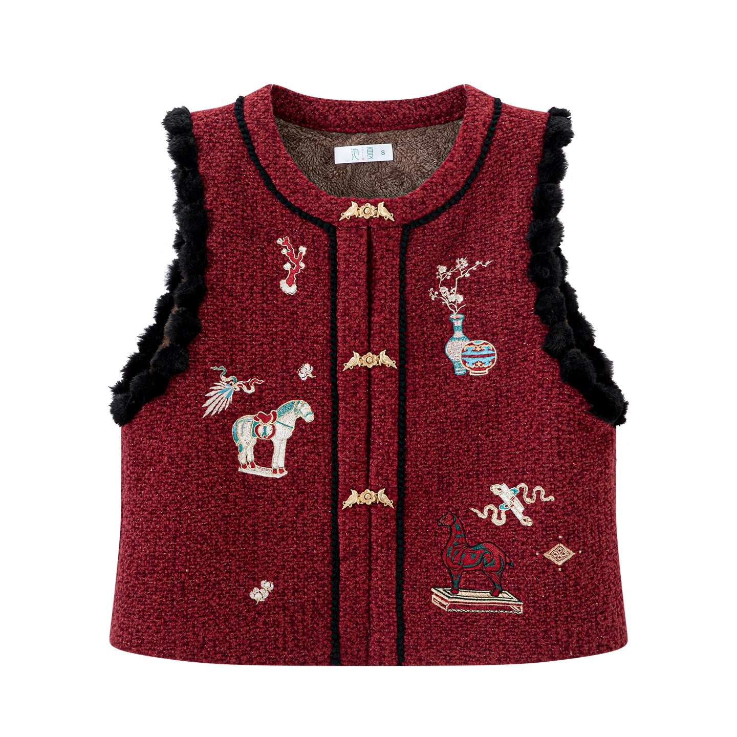 Chi Xia [Bogu Pony] velvet short than armor bottoming shirt six broken skirt