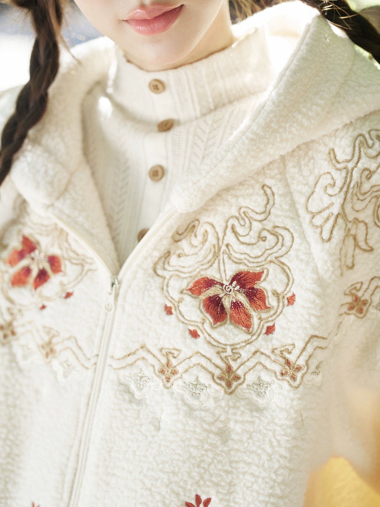 More than thirteen [such as flame] fleece embroidered jacket pants warm suit modern HanFuDreams