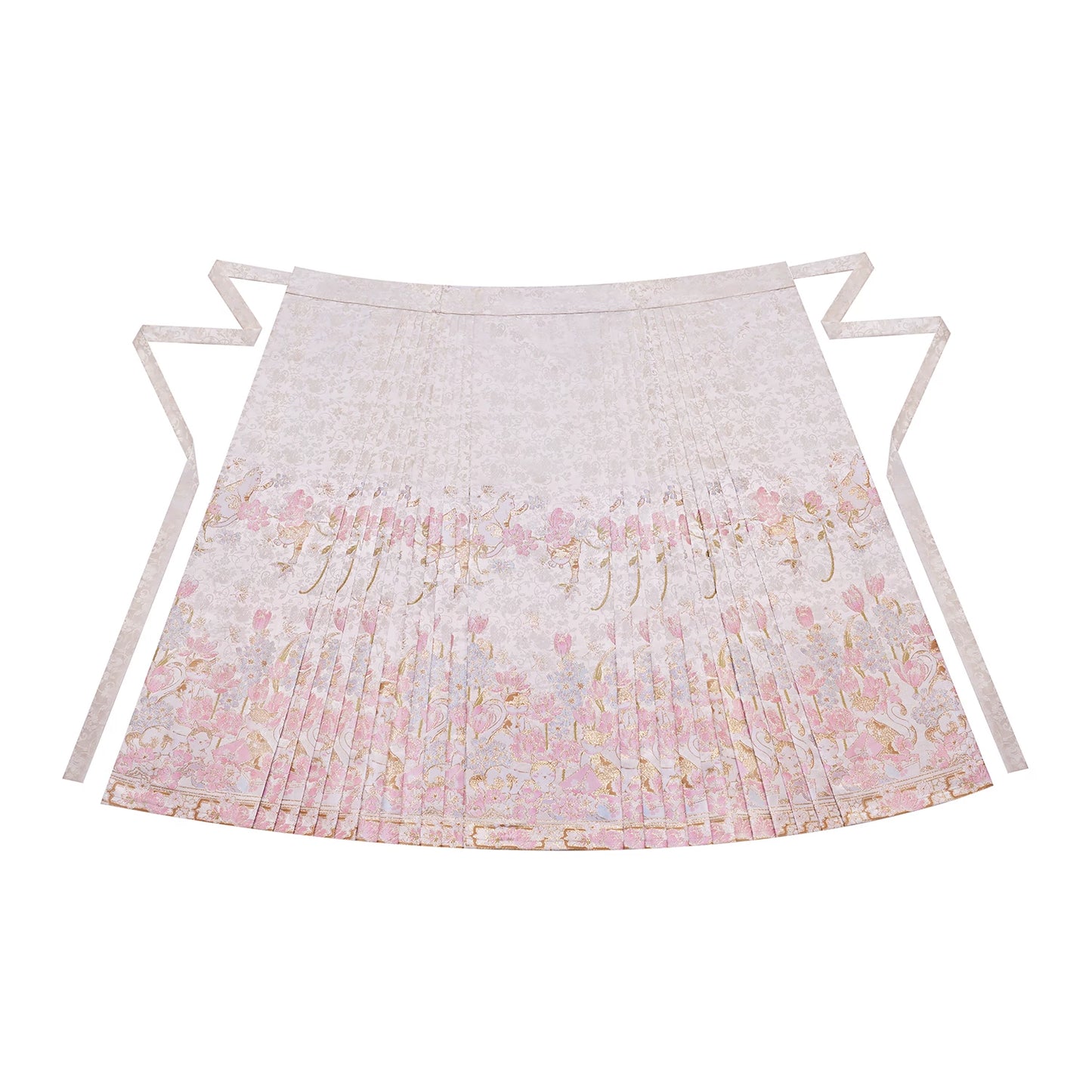 Flower Fairy Story [Flower Beaver] Clothing Weaving Gold Imitation Flower Cat Horse Dress Han han HanFuDreams White horse dress S