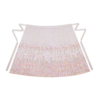 Flower Fairy Story [Flower Beaver] Clothing Weaving Gold Imitation Flower Cat Horse Dress Han han HanFuDreams White horse dress S