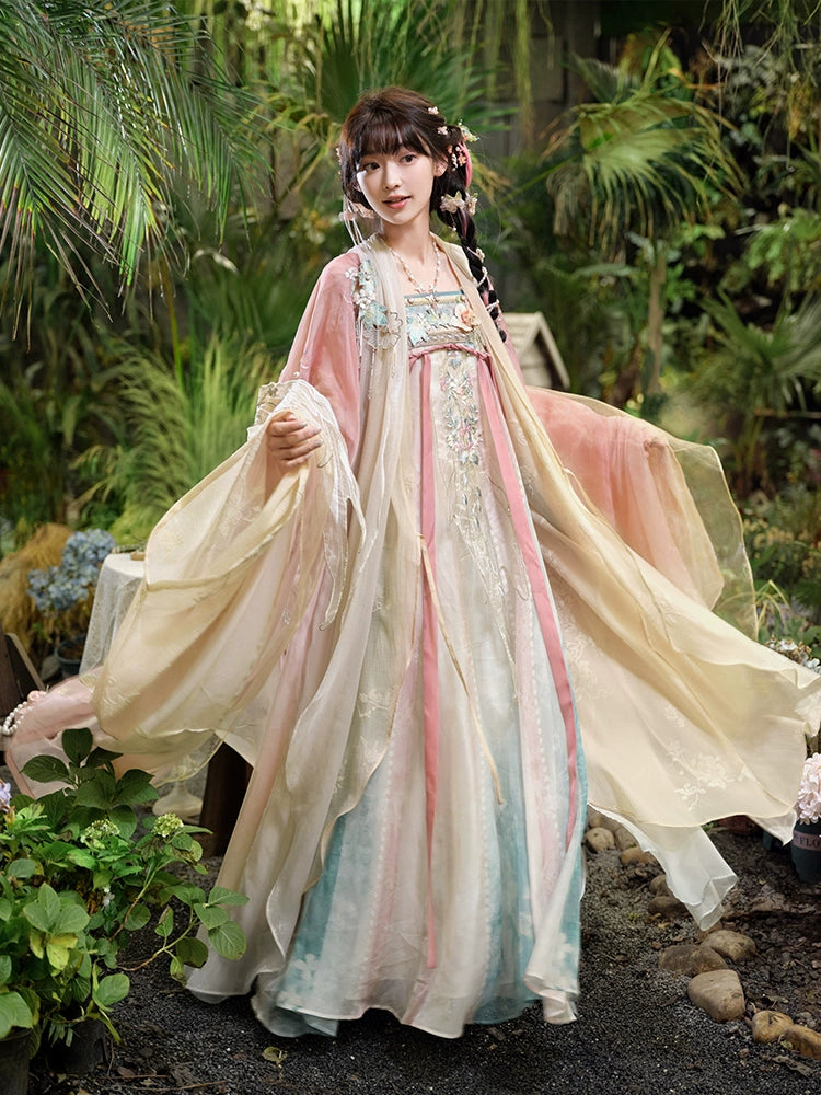 More than thirteen [butterfly wish sound] big sleeve shirt suspender skirt ming HanFuDreams