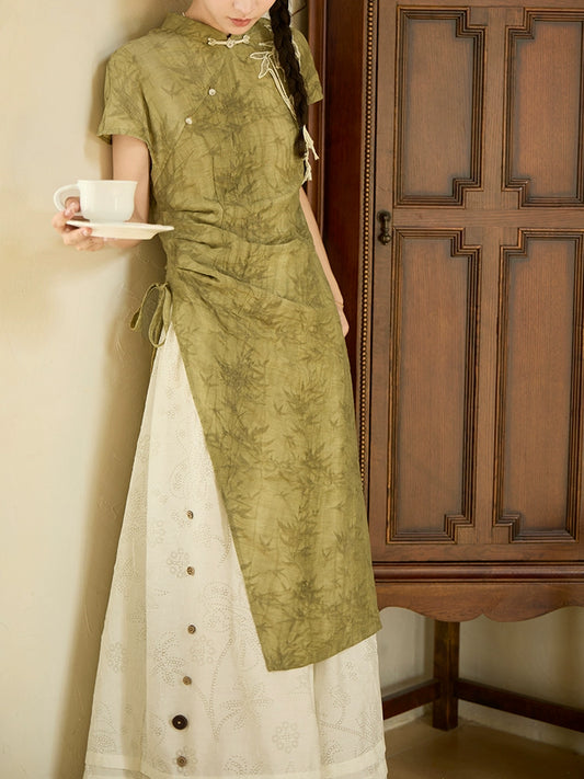 More than thirteen [Yue Ai] Xin Chinese style embossed thin wide-leg pants bloomers modern HanFuDreams