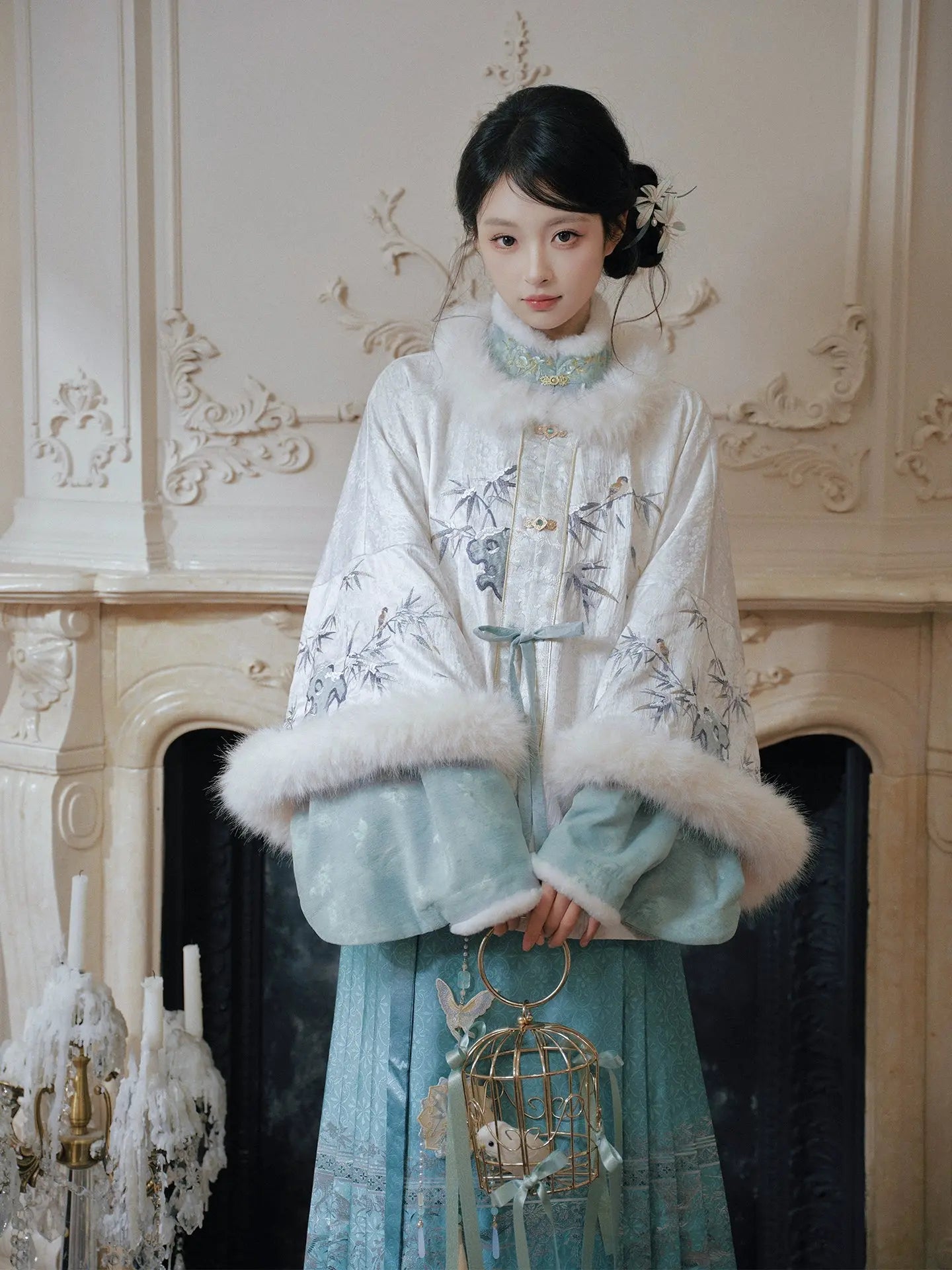 July Eve [Yan Xue Ning Bamboo] Pair Pipa Sleeve Short Armor Jacket han HanFuDreams