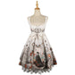 Halloween Sakura Love Goth Lolita Black Fairy Jsk Diablo Vintage Gemini lolita HanFuDreams White jsk skirt + detachable bow. S