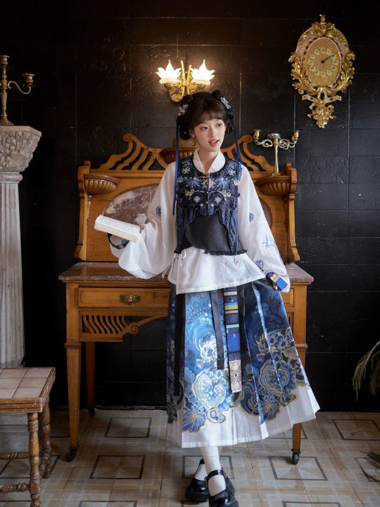 More than thirteen [Wenxing Changming] horse dress cloud shoulder Hanfu graduation uniform ming HanFuDreams