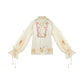 [Manye Zhiqiu] vest three-dimensional embroidery shirt pleated skirt modern HanFuDreams shirt S