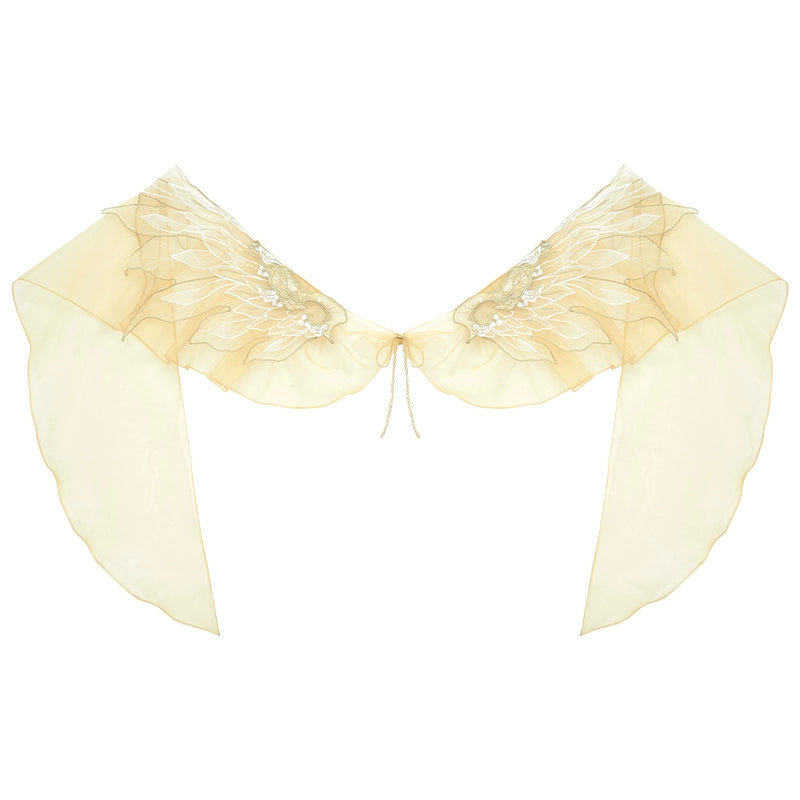 More than thirteen [butterfly wish sound] big sleeve shirt suspender skirt ming HanFuDreams silk S